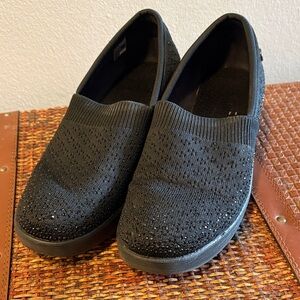 Women’s Skechers Martha Stewart Black Slip-On Knit Comfort Shoe